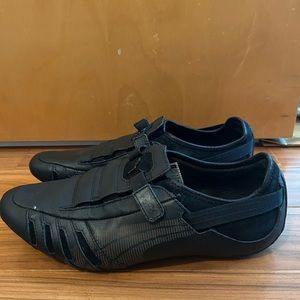 black puma leisure sports shoes